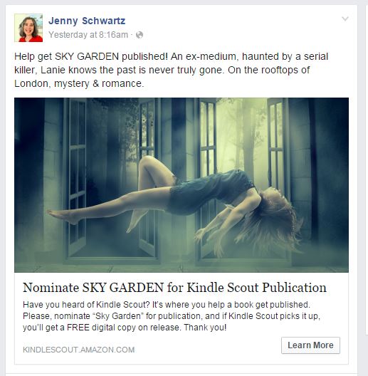 kindle scout, kindle scout promotion, facebook advertising,