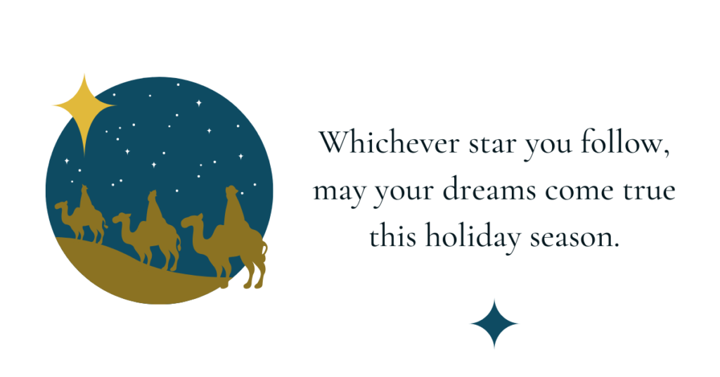 Holiday banner - may your dreams come true.